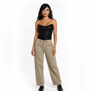 GAP Surplus Herringbone Twill Cargo Baker Pants - Olive Drab